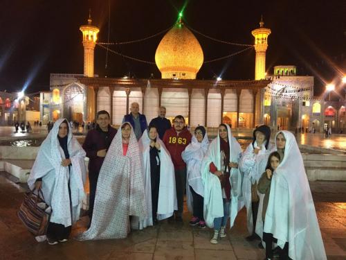 Turkish group in Shahcheragh holy shrine